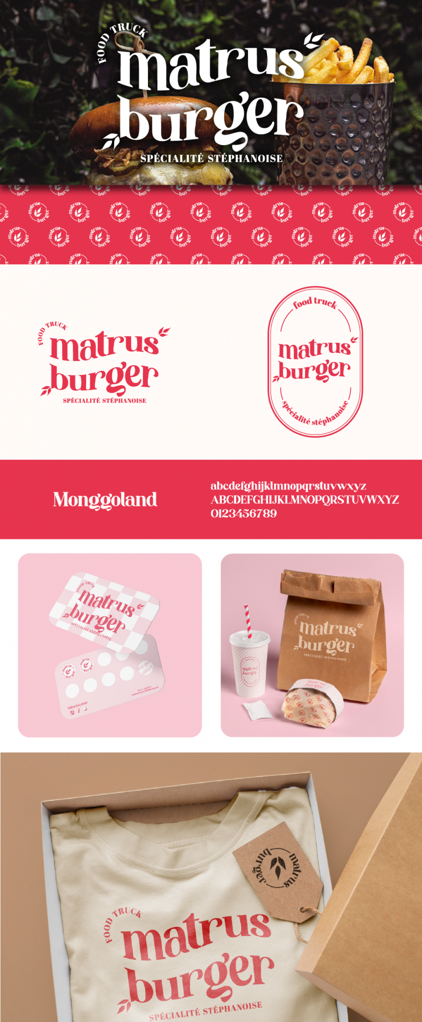 identité graphique et logo pour un food truck, Matrus burger